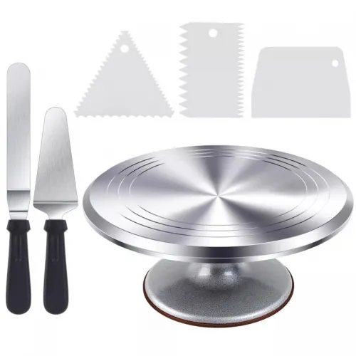 6-Piece Cake Aluminum Alloy Turntable Set