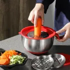 2-in-1 Stainless Steel Multifunctional Mixing Bowl (with 3 Grating  Functions)